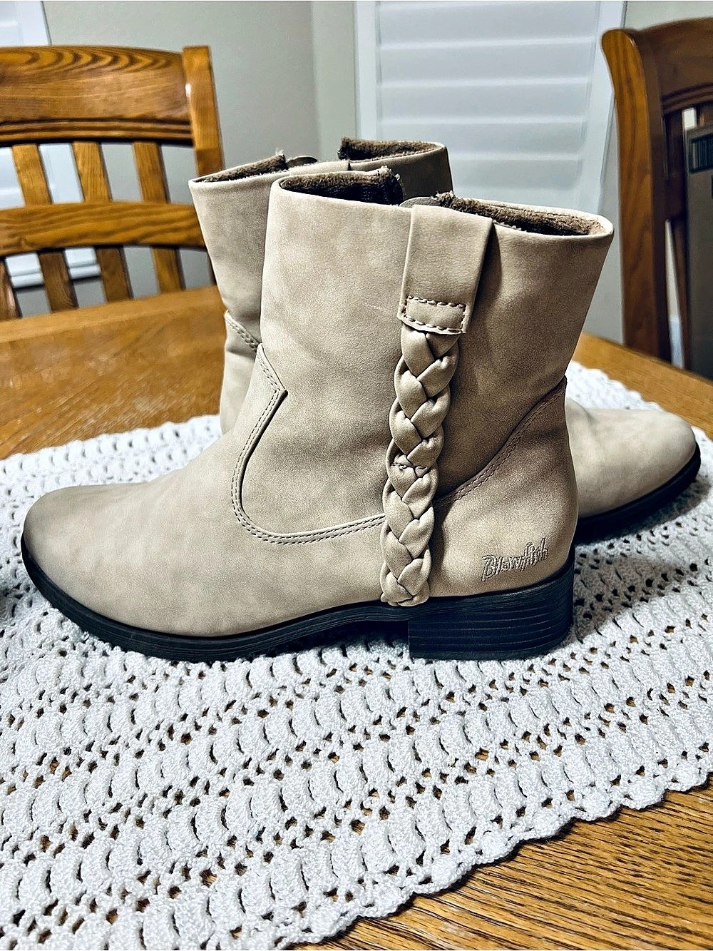 Blowfish Malibu Braided Side-Zip Ankle Boots